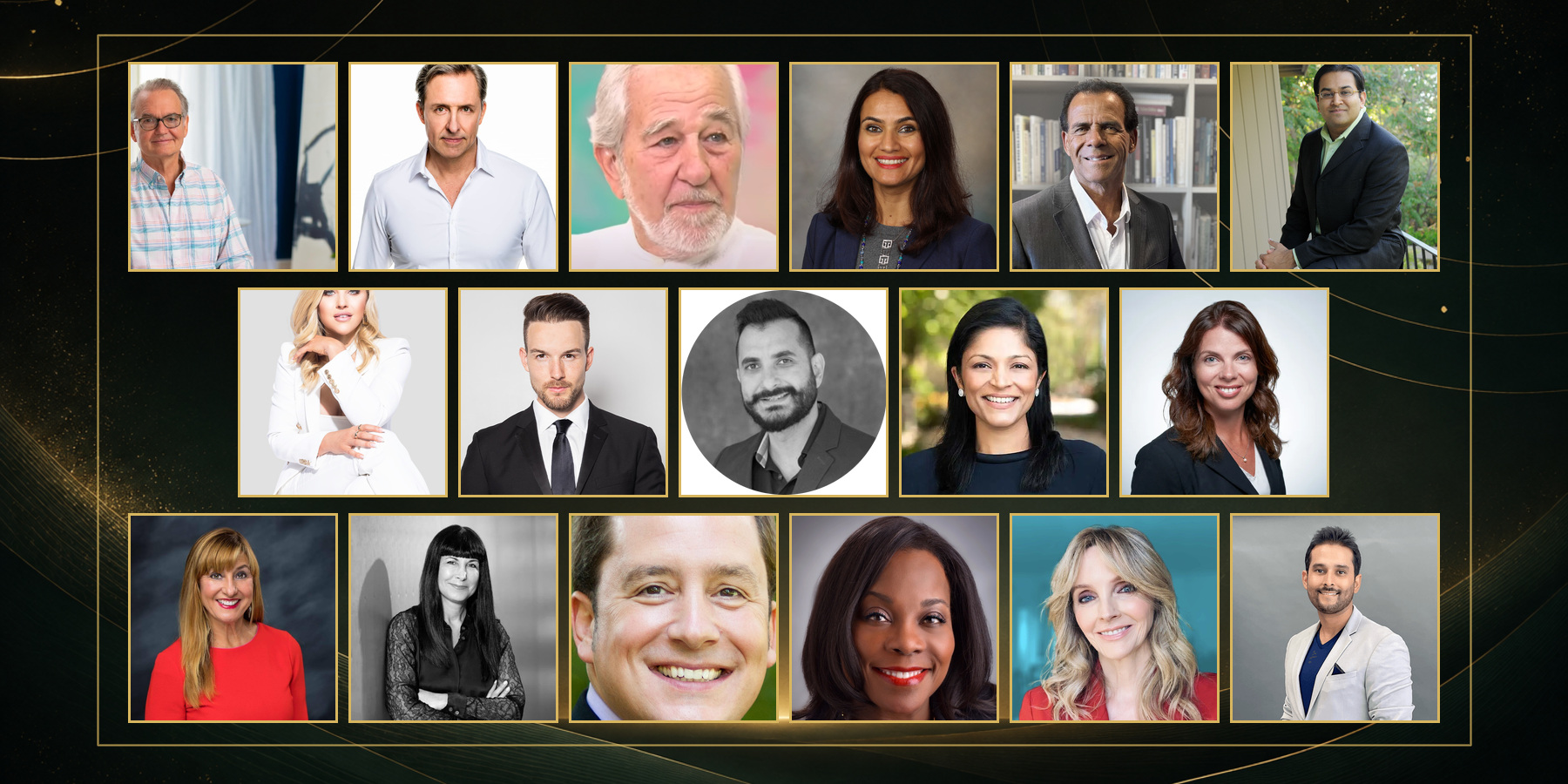 A collage of 180 Elevate speakers and distinguished guests